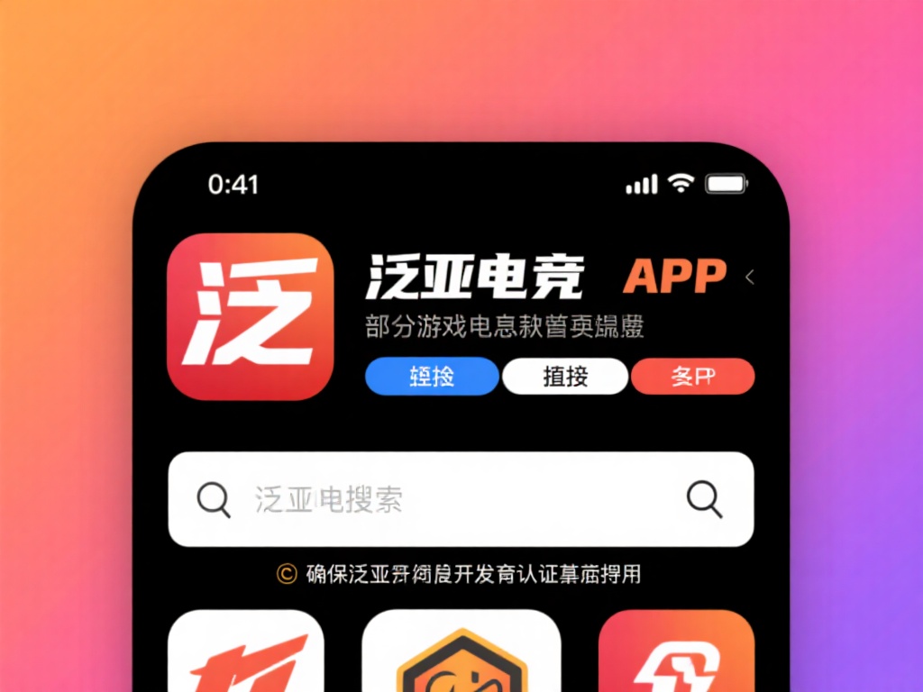 应用商店搜索：部分应用商店已经上架泛亚电竞APP，